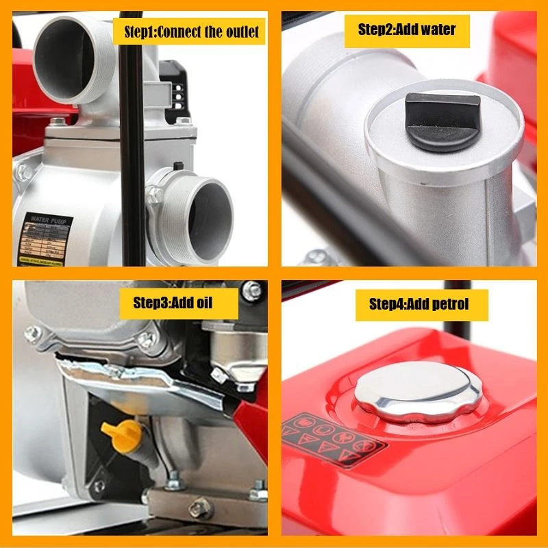Steps for water pump using